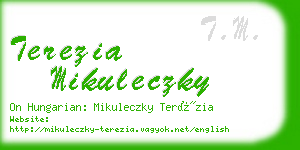 terezia mikuleczky business card